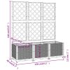 Garden Planter with Trellis Black 47.2"x15.7"x53.5" PP