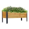 Wood Rectangular Garden Planter Box Raised Bed Outdoor,Planters for Outdoor Plants ,Elevated Herbs Vegetables Flowers Great Patio Deck Balcony