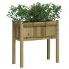 Garden Planter with Legs 27.6"x12.2"x27.6" Impregnated Wood Pine