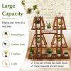 5-Tier 10 Potted Wood Plant Stand for Multiple Plants