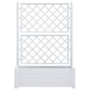 Garden Planter with Trellis 39.4"x16.9"x55.9" PP White