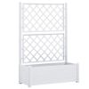 Garden Planter with Trellis 39.4"x16.9"x55.9" PP White