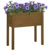 Garden Planter Honey Brown 27.6"x12.2"x27.6" Solid Wood Pine