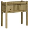 Garden Planter with Legs 27.6"x12.2"x27.6" Impregnated Wood Pine