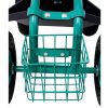 Rolling Garden Scooter Garden Cart Seat with Wheels and Tool Tray, 360 Swivel Seat,Green