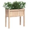 Garden Planter with Legs 27.6"x12.2"x27.6" Solid Wood Pine