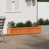 Garden Planter Wax Brown 59.1"x12.2"x12.2" Solid Wood Pine