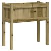 Garden Planter with Legs 27.6"x12.2"x27.6" Impregnated Wood Pine