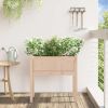 Garden Planter with Legs 27.6"x12.2"x27.6" Solid Wood Pine