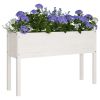 Garden Planters 2 pcs White 43.3"x12.2"x27.6" Solid Wood Pine