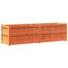 Garden Planter Wax Brown 70.9"x19.7"x19.7" Solid Wood Pine