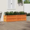 Garden Planter Wax Brown 70.9"x19.7"x19.7" Solid Wood Pine