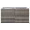 Garden Planter Gray 61.8"x31.5"x31.5" Poly Rattan