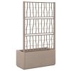 Garden Planter with Trellis Light Brown 31.5"x14.2"x55.1" PP