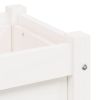 Garden Planter with Legs White 27.6"x12.2"x27.6" Solid Wood Pine