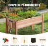 VEVOR Wooden Raised Garden Bed Planter Box 47.2x22.8x30" Flower Vegetable Herb