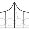 Garden Arch with Gate Black 54.3"x15.7"x93.7" Iron