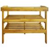 Potting Bench with 2 Shelves Solid Acacia Wood and Zinc