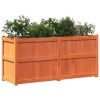 Garden Planter Wax Brown 59.1"x19.7"x27.6" Solid Wood Pine