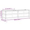 Garden Planter 70.9" x 19.7" x 19.7" Solid Wood Pine