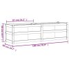 Garden Planter White 70.9" x 19.7" x 19.7" Solid Wood Pine