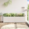 Garden Planter White 70.9" x 19.7" x 19.7" Solid Wood Pine