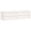 Garden Planter White 70.9" x 19.7" x 19.7" Solid Wood Pine