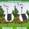 78.7in Bird House Pole Kit Height Adjustable Bird Feeder Pole Mount Kit Heavy Duty Bird House Pole Set with 5 Prongs Base for Bird House Bird Feeder