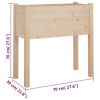 Garden Planter 27.6"x12.2"x27.6" Solid Wood Pine