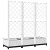 Garden Planter with Trellis White 47.2"x15.7"x47.8" PP