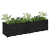 Garden Planter Black 78.7"x19.7"x19.7" Solid Wood Pine