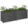 Garden Planter Gray 78.7"x19.7"x27.6" Solid Wood Pine