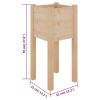 Garden Planter 12.2"x12.2"x27.6" Solid Wood Pine