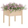 Garden Planters 2 pcs 27.6"x27.6"x27.6" Solid Wood Pine