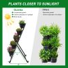 5 Tiers Vertical Garden Bed, Vertical Garden Planter Indoor and Outdoor, Vertical Elevated Garden Bed Perfect for Vegetables Flowers Herbs