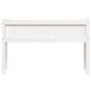 Garden Planter with Legs White 43.3" x 12.2" x 27.6" Solid Wood Pine