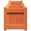 Garden Planter Wax Brown 59.1"x12.2"x12.2" Solid Wood Pine