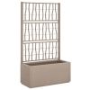 Garden Planter with Trellis Light Brown 31.5"x14.2"x55.1" PP