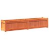 Garden Planter Wax Brown 59.1"x12.2"x12.2" Solid Wood Pine