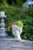 Greek Style Cement Head Planter - Indoor Outdoor Home Garden Decor, D7" x 11"