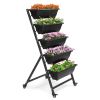 5 Tiers Vertical Garden Bed, Vertical Garden Planter Indoor and Outdoor, Vertical Elevated Garden Bed Perfect for Vegetables Flowers Herbs