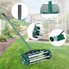 18 Inch Rolling Lawn Aerator with Splash-Proof Fender for Garden