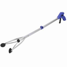 Garbage Picker Folding Trash Grabber for Garden Leaves Waste Pick Up(Blue handle)