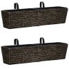 Garden Planters 2 pcs Water Hyacinth Brown