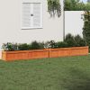 Garden Planters 2 pcs Wax Brown Solid Wood Pine