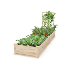 Yard Multi Usage Garden bed with Wooden Planter (Color: As Pic Show)