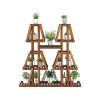 Indoor & Outdoor Wood Plant Stand for Multiple Plants