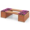 Outdoor Plant Container with Seat for Garden Yard Balcony Deck