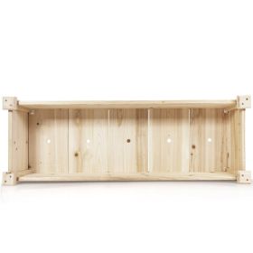 Raised Garden Bed Elevated Planter Box Wood for Vegetable Flower Herb (Color: Beige)