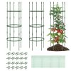 3-Pack Garden Trellis 40"/60" Tall Plant Support Stands with Clips and Ties